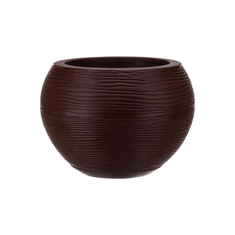 FLORIDIS - MACETERO FLORIDIS MARRON FLORENCIA 19CM ALTO CON PLATO