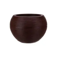 FLORIDIS - MACETERO MARRON FLORENCIA 19CM ALTO CON PLATO