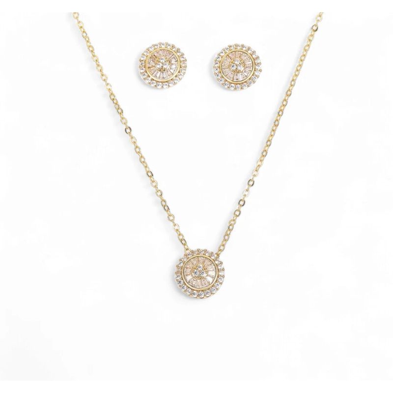 GENERICO - AMBAR JOYAS - Conjunto Pizzas - Baño de Oro 18k