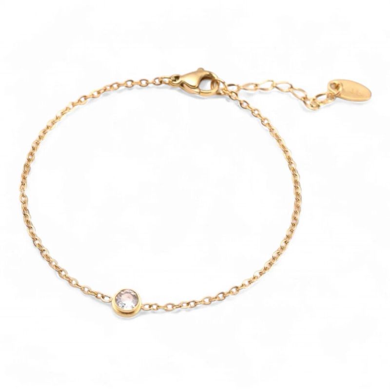 GENERICO - Ambar Joyas Pulsera Tobillera Punto de Luz - BAño de ORo