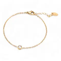 GENERICO - Ambar Joyas Pulsera Tobillera Punto de Luz - BAño de ORo