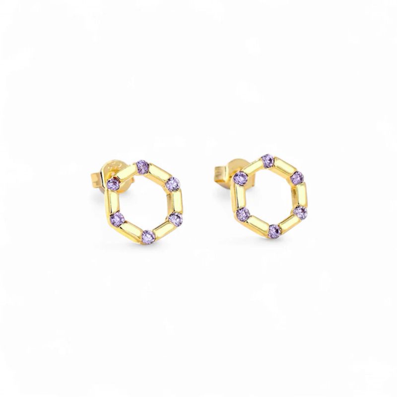 GENERICO - Aros Hexagonales Circones Lila Default Title