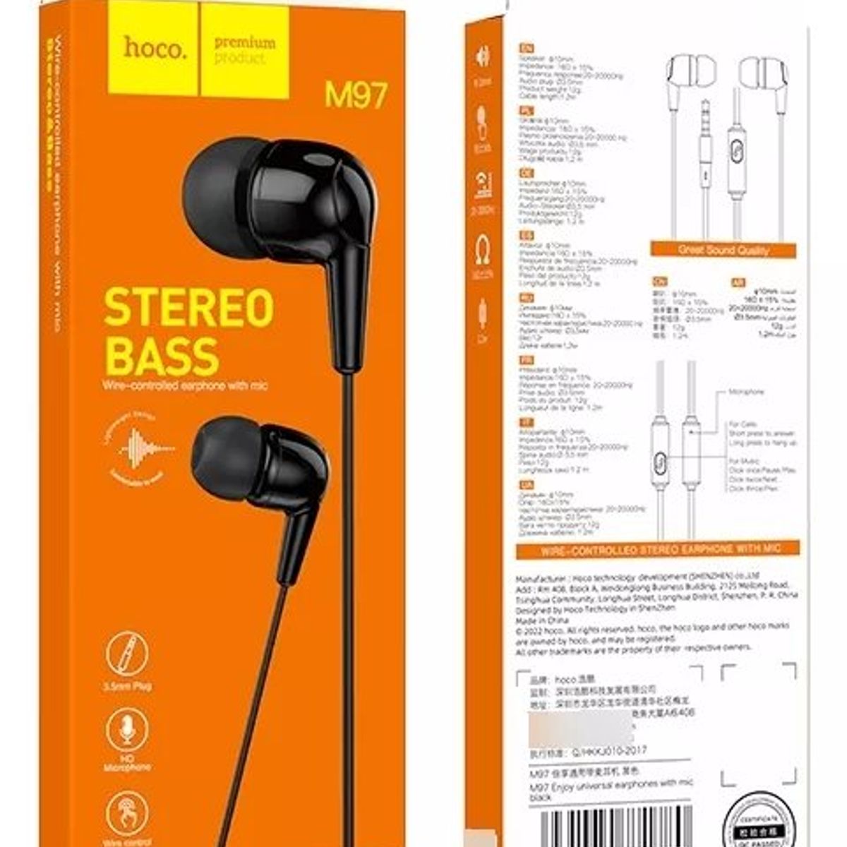 GENERICO - Audifono HOCO M97 con micrófono