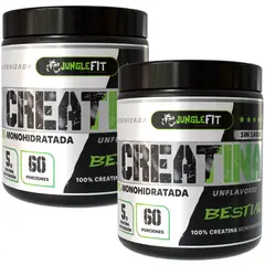 NUTRIVITAL - 2 Creatinas Monohidratadas 300g x 2 Junglefit (600gr total)
