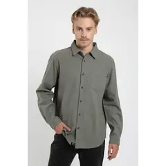 FROENS - Camisa Manga Larga Franela Hombre
