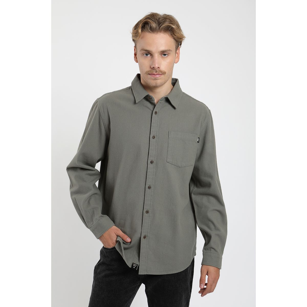 FROENS - Camisa  Manga Larga Franela Froens Hombre
