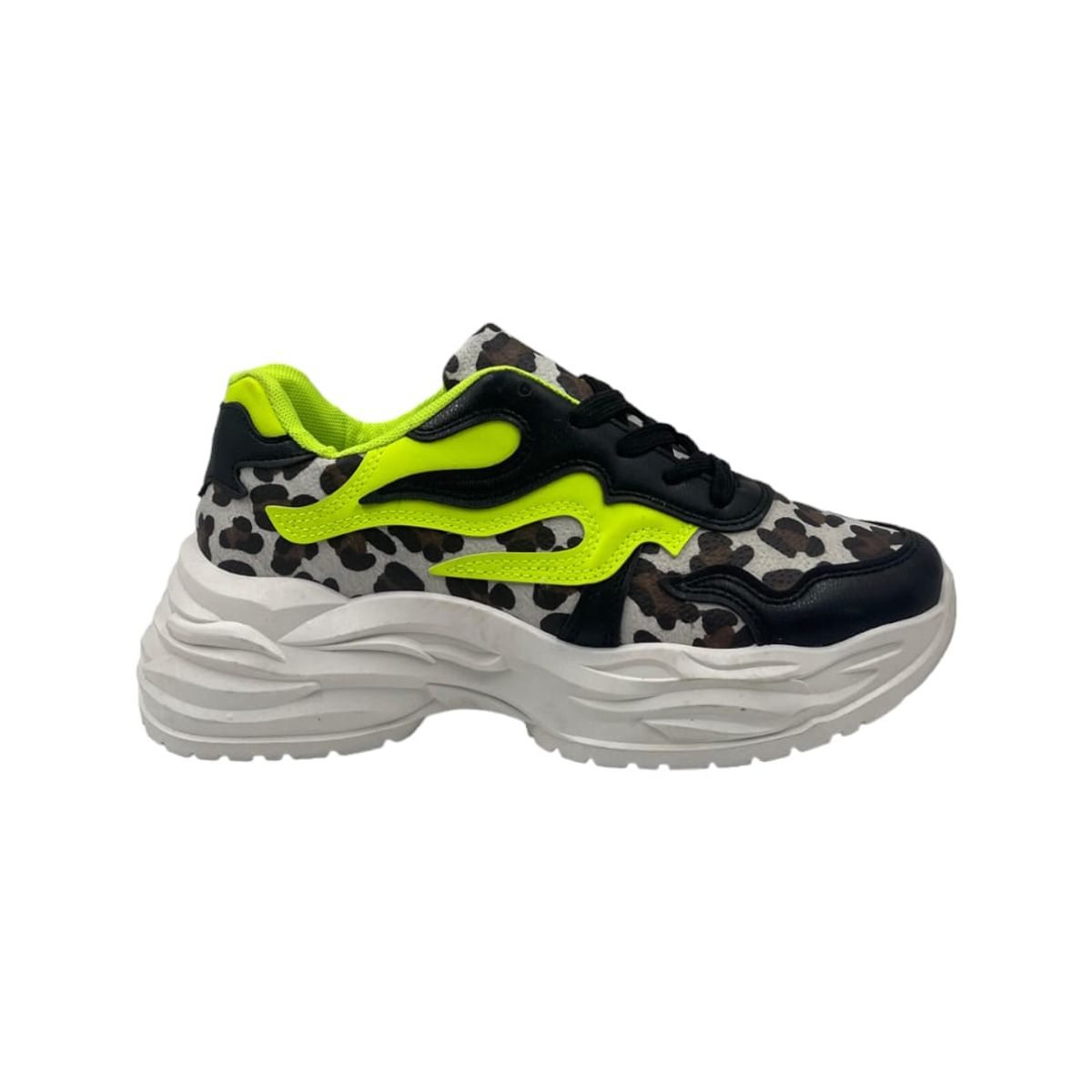 HERIEL - Zapatilla Negra Print Plataforma