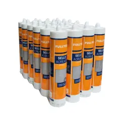 FULLTEC - 24X SILICONA PINTABLE BLANCA 290ML