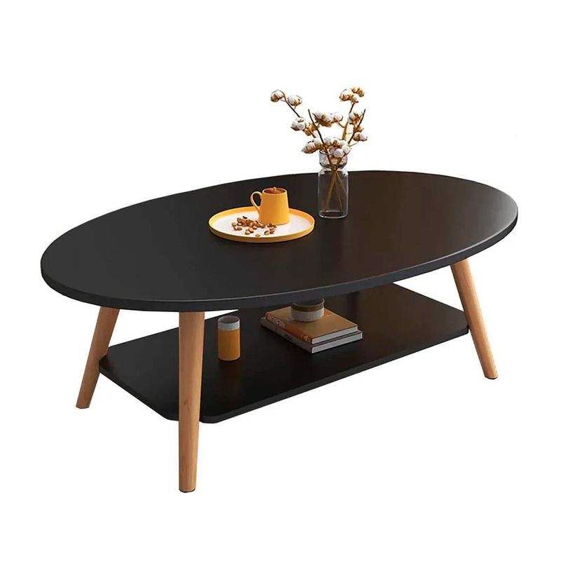 GLOBAL LATIN GROUP - Mesa de Centro Elegante para Sala con Efecto Mármol - Negro