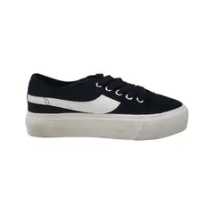 HERIEL - Zapatilla Negra Lona Baja