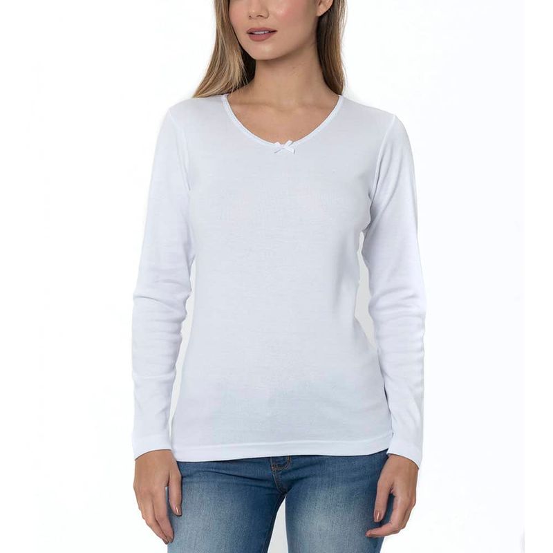 LADY GENNY - Camiseta Algodón Hipoalergenico Manga Larga