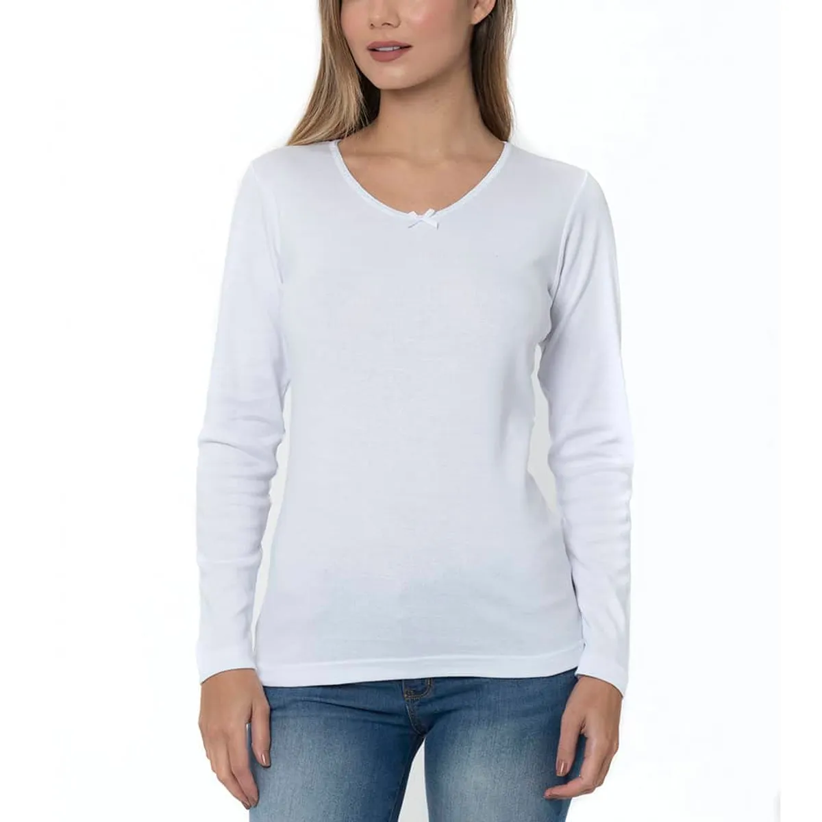 LADY GENNY - Camiseta Algodón Hipoalergenico Manga Larga