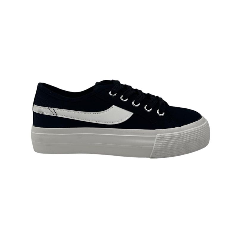 HERIEL - Zapatilla Negra Lona Baja