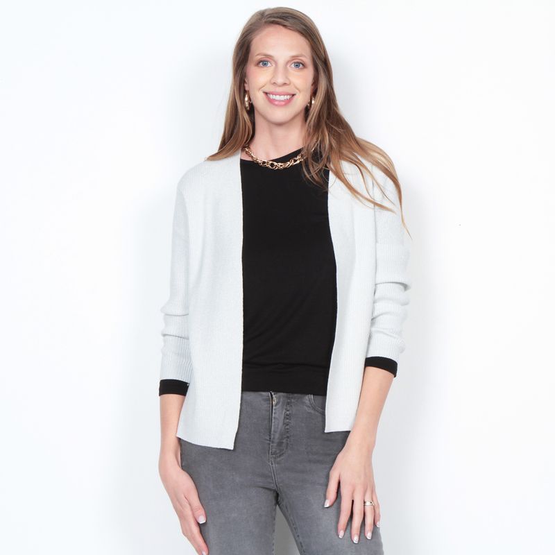 WADOS - CHALECO MANGA LARGA CON LUREX.