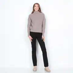 WADOS - SWEATER MANGA LARGA SOLIDO CON CUELLO ALTO