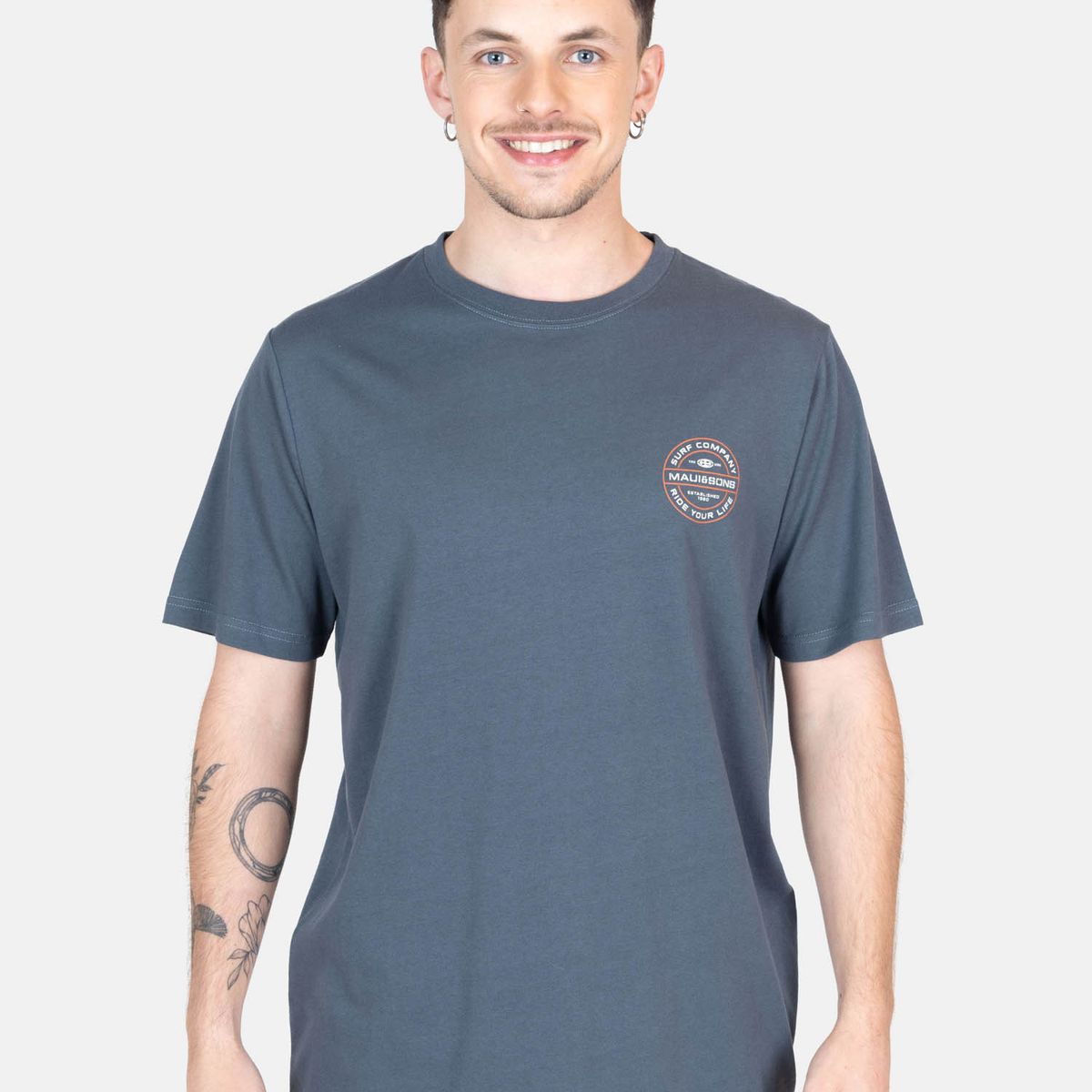 MAUI AND SONS - Polera MC Mana Gris  Hombre Maui And Sons - Gris