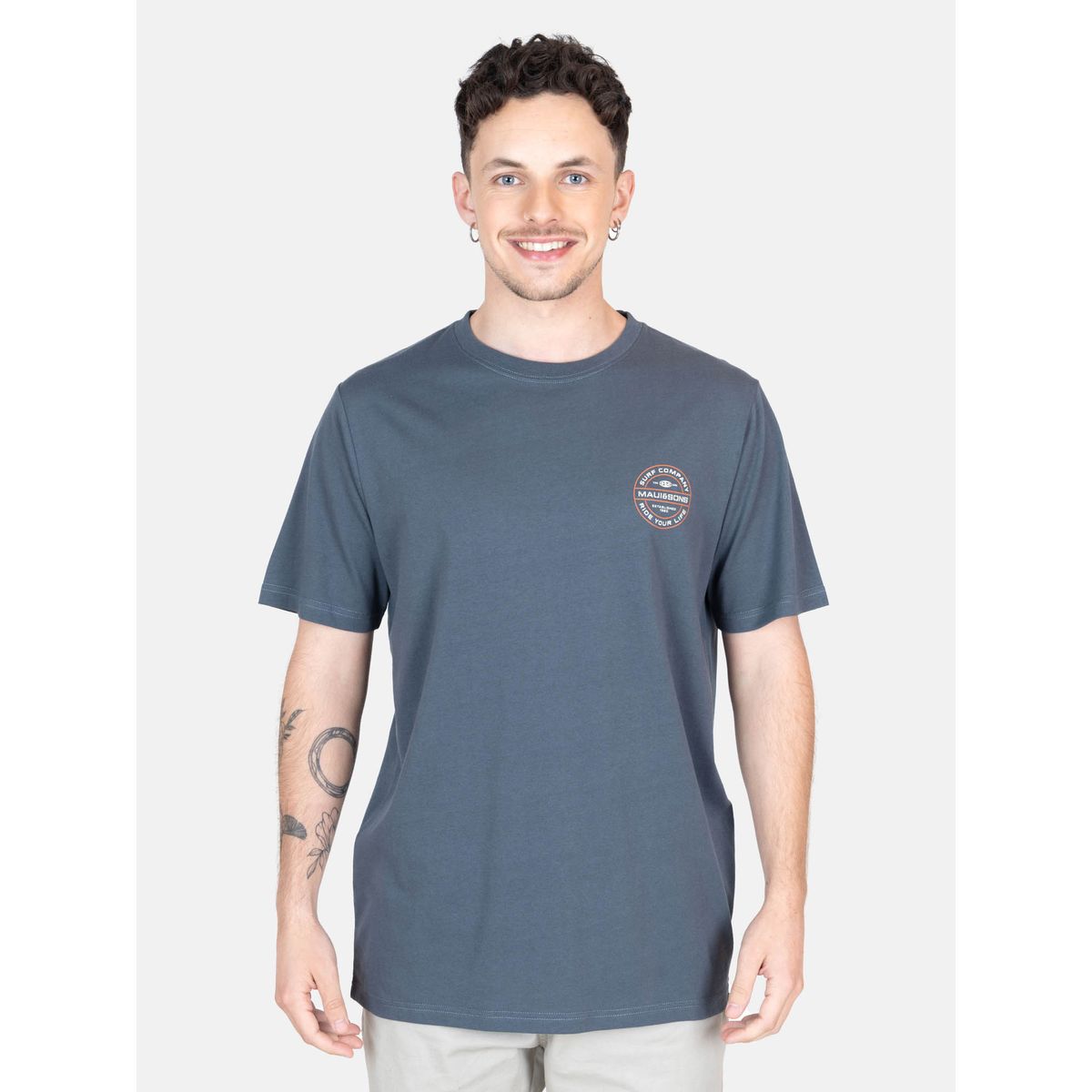 MAUI AND SONS - Polera MC Mana Gris  Hombre Maui And Sons - Gris
