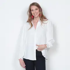 WADOS - BLUSA MANGA LARGA ABOTONADA EN EL DELATERO Y PUO ELASTIDO