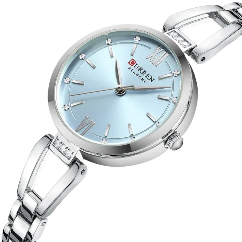 CURREN - Reloj Curren pulsera mujer elegante análogo cristal strass inoxidable