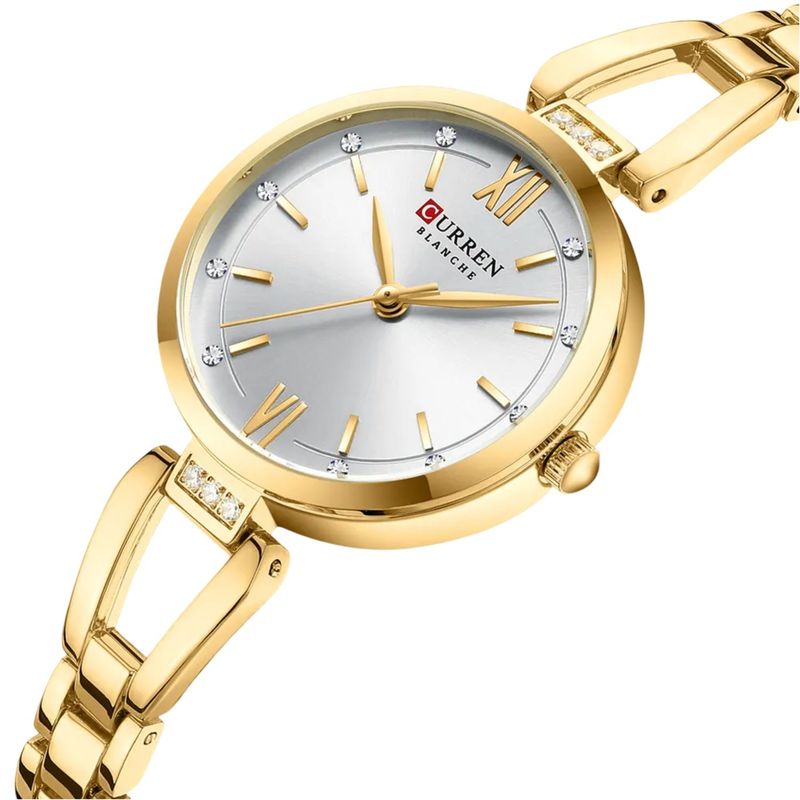 CURREN - Reloj Curren pulsera mujer elegante análogo cristal strass inoxidable