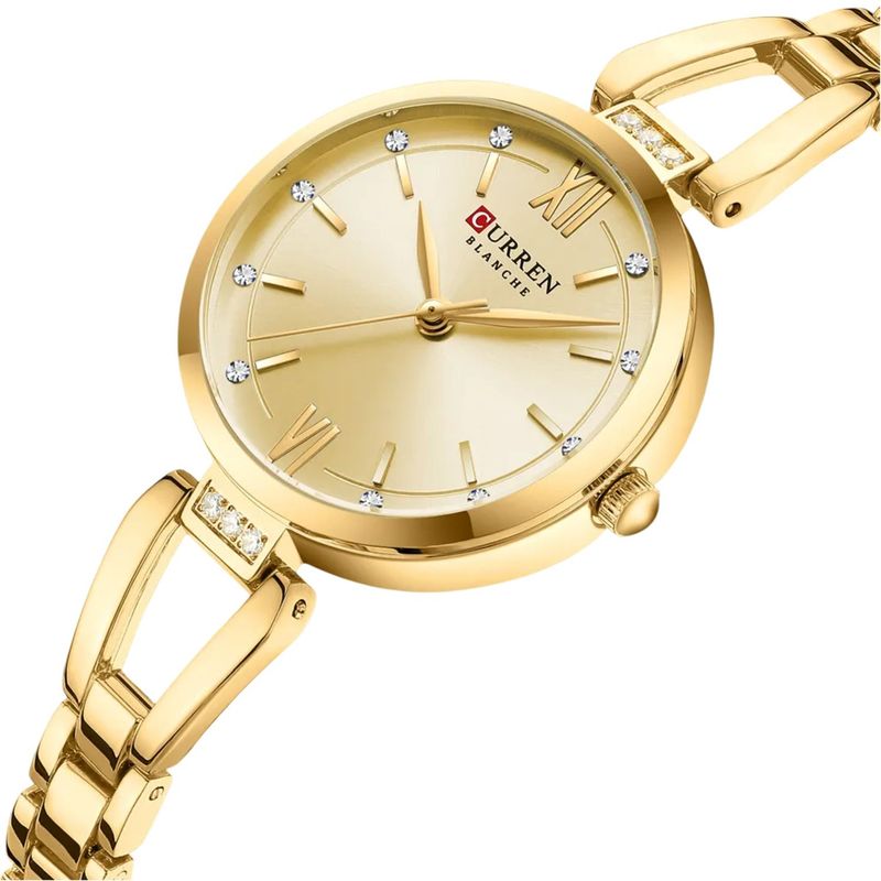 CURREN - Reloj Curren pulsera mujer elegante análogo cristal strass inoxidable