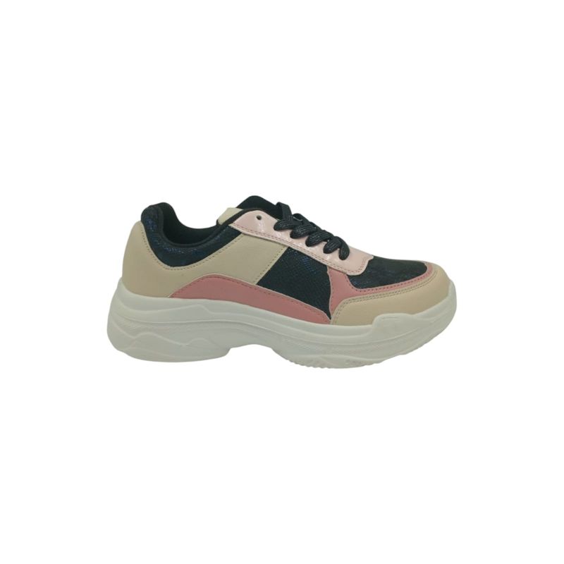 HERIEL - Zapatilla Rosa Plataforma Mujer