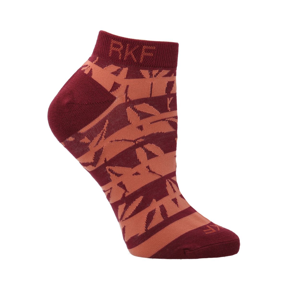 ROCKFORD - Calcetín Bambú Mujer Ped Blockleaf Burdeo ROCKFORD