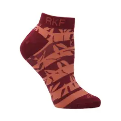 ROCKFORD - Calcetín Bambú Mujer Ped Blockleaf Burdeo