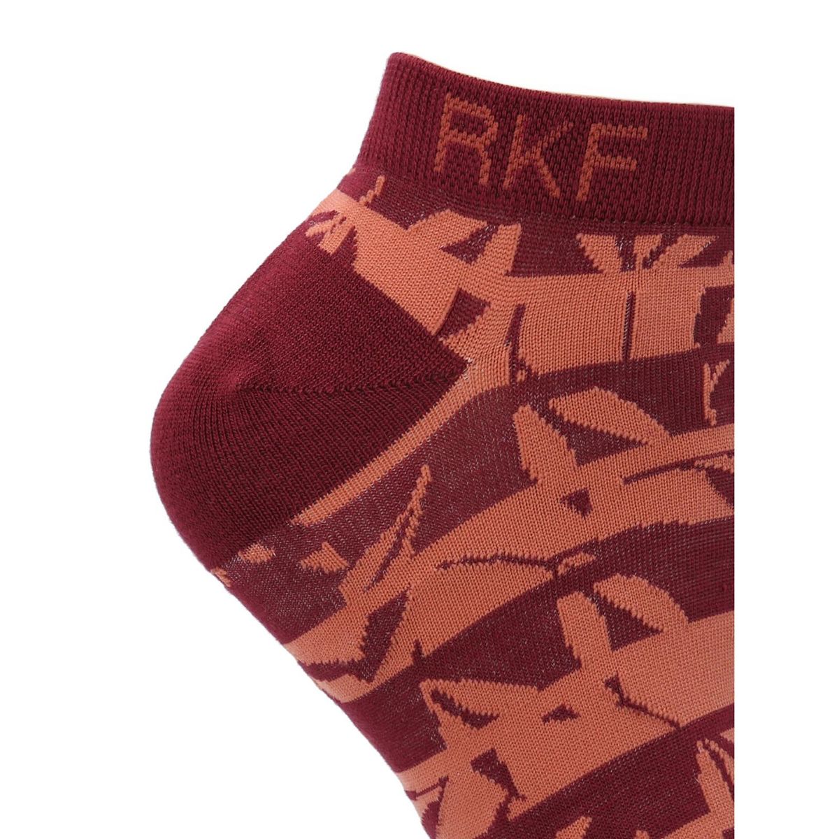 ROCKFORD - Calcetín Bambú Mujer Ped Blockleaf Burdeo ROCKFORD