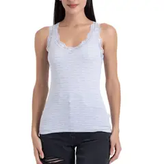LADY GENNY - Camiseta Sin Mangas Bamboo Encaje