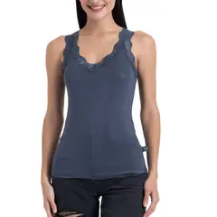 LADY GENNY - Camiseta Sin Mangas Bamboo Encaje