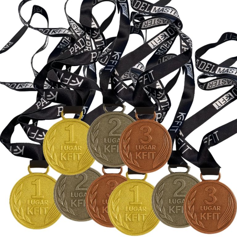 Set de 9 Medallas de Competicion KFIT  Oro, Plata y Bronce