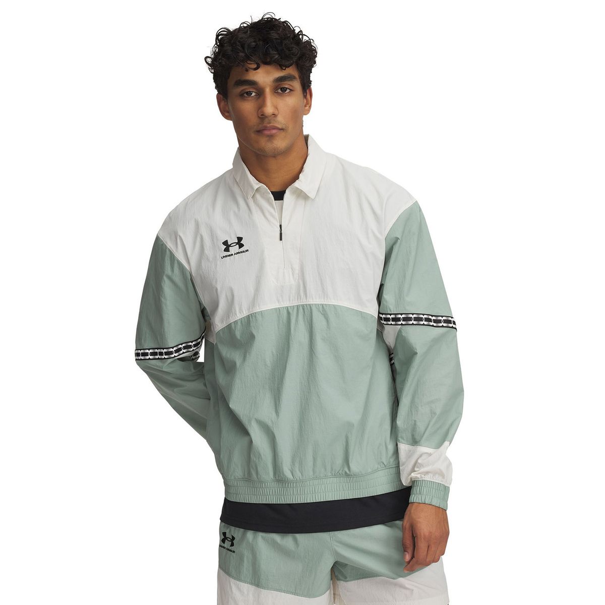 UNDER ARMOUR - Polerón Terrace96 Drill Top Hombre Verde UNDER ARMOUR