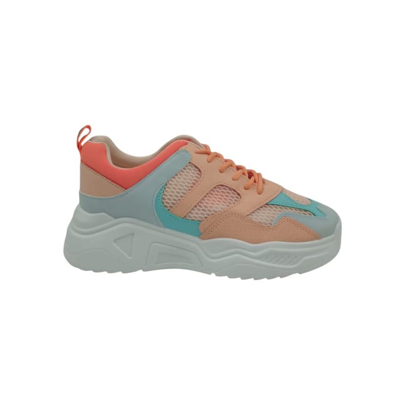 HERIEL - Zapatilla Rosa Plataforma Mujer
