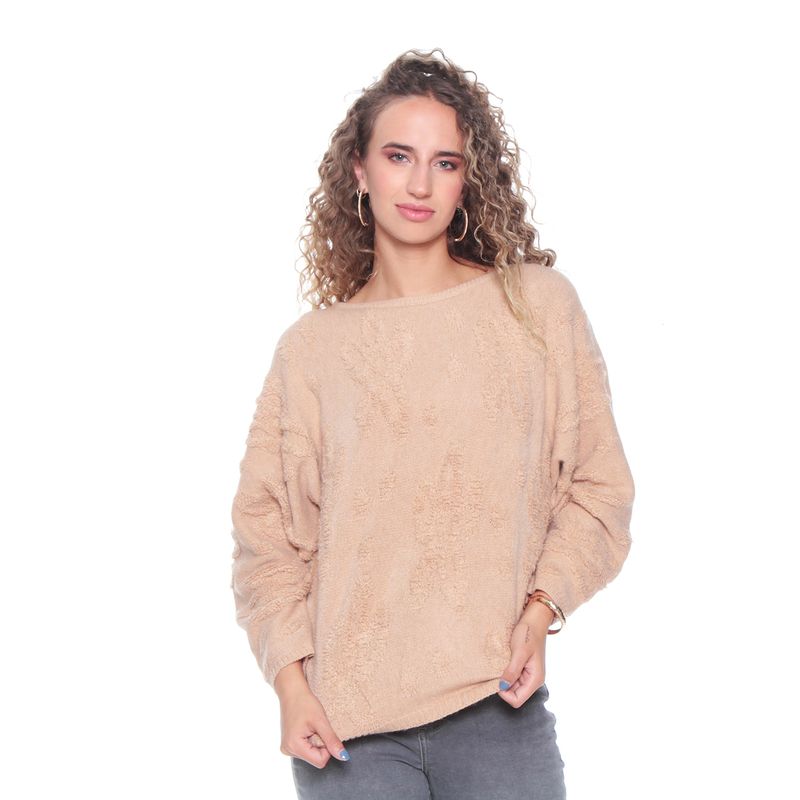WADOS - SWEATER MANGA LARGA SOLIDO ESCOTE REDONDO