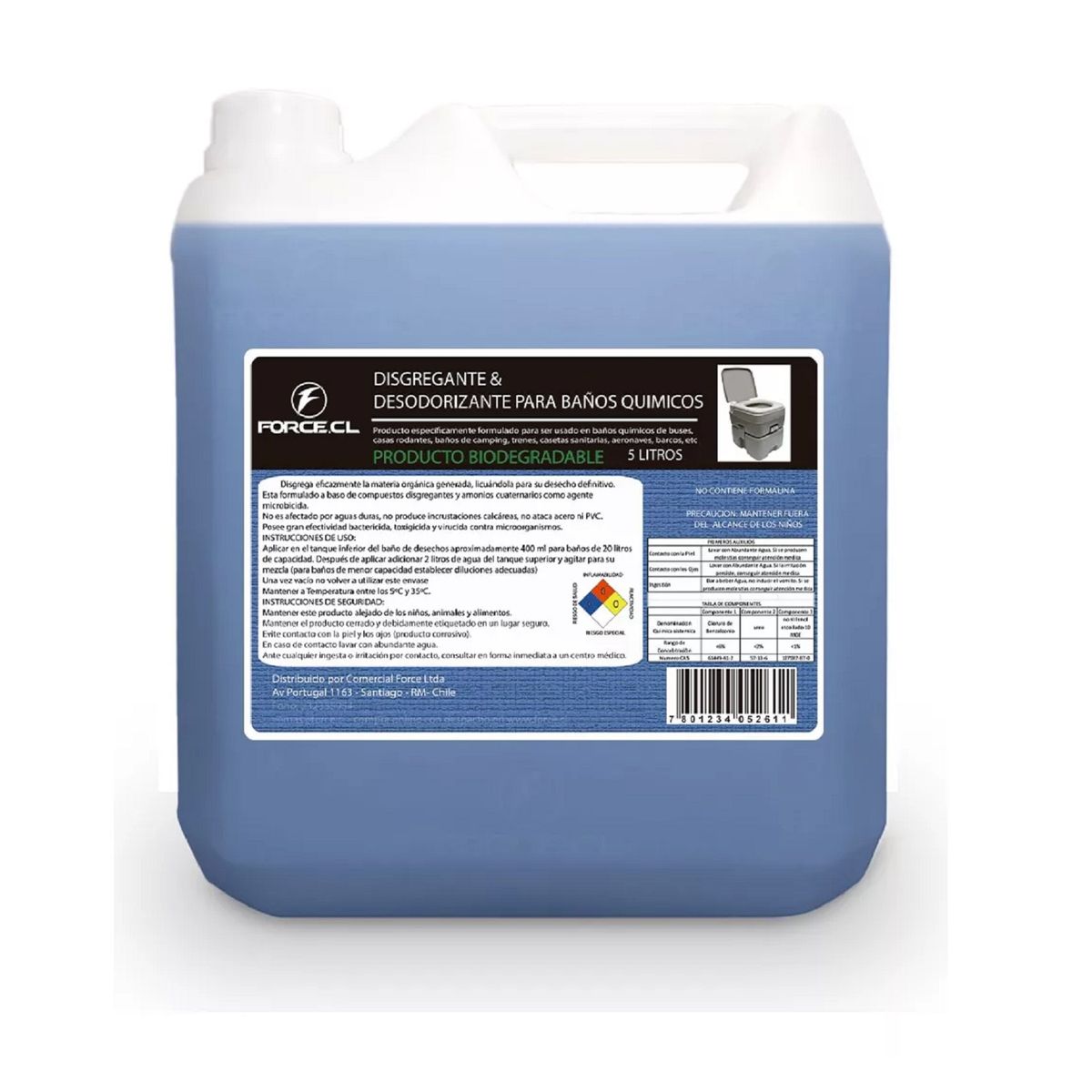 GENERICO - Disgregante Liquido Para Baño Químico Desodorizante 5lt-02