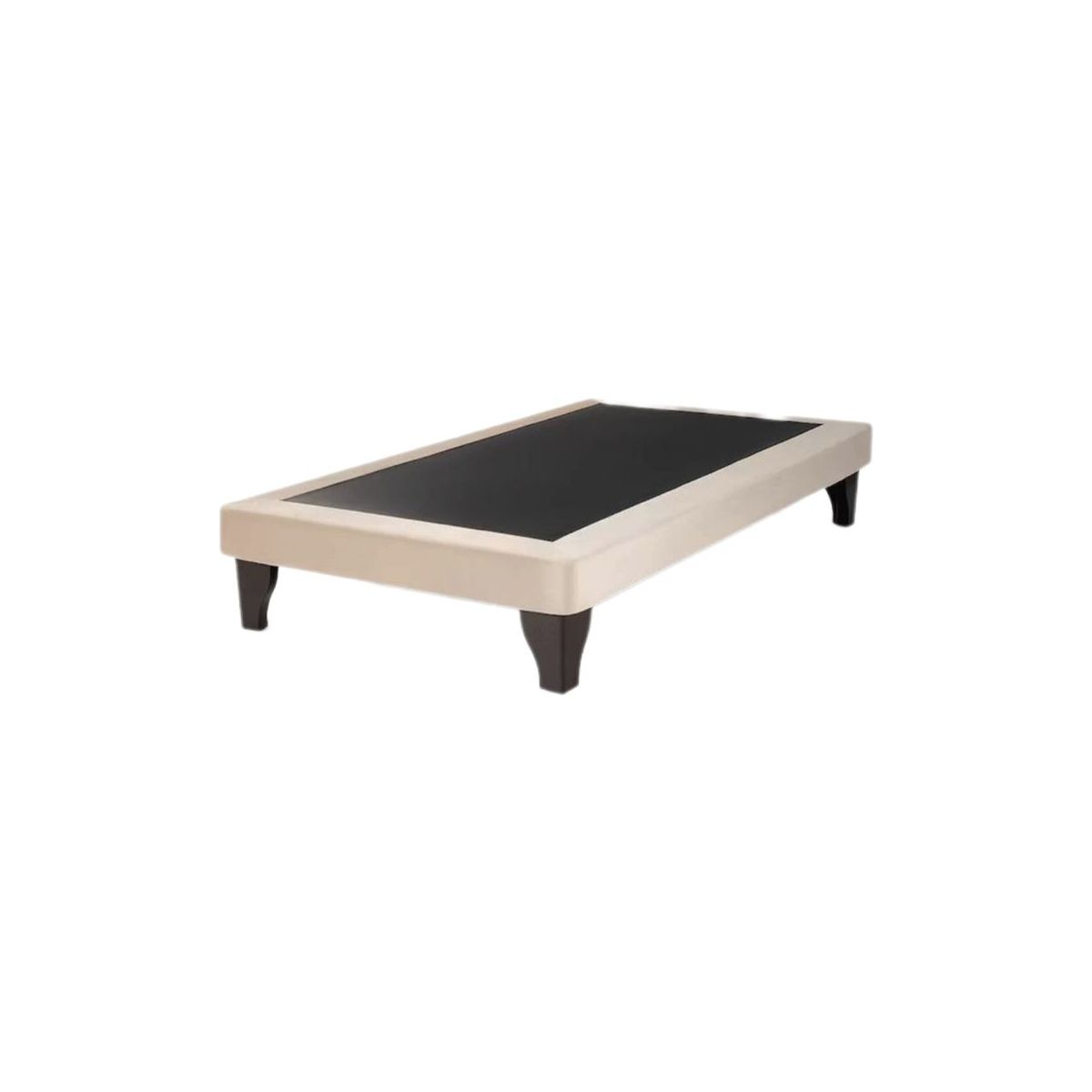 GENERICO - Base Europea para cama 1.5 Plazas 105x200cm Felpa Beige