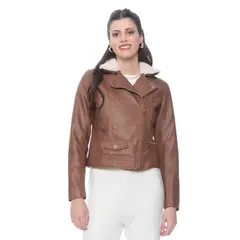 WADOS - CHAQUETA MANGA LARGA CUERO ECOLOGICO CUELLO DESMONTABLE DE CHIPORRO