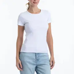LADY GENNY - Camiseta Cotton Rib Manga Corta