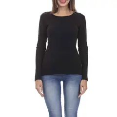 LADY GENNY - Camiseta Cotton Rib Manga Larga