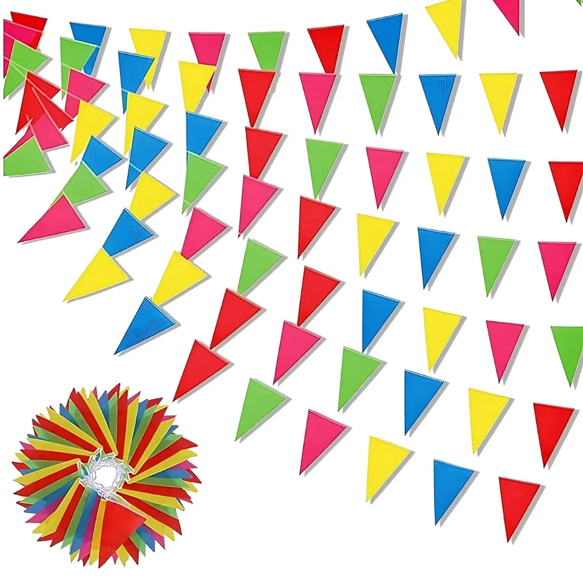 NOVYSTOR - Banderines Multicolor 80mm x150 para Fiestas y Cumpleaños