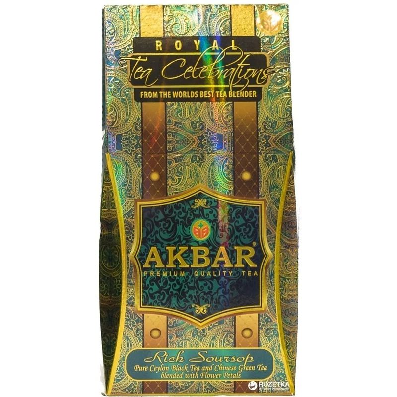 AKBAR - Té Royal Rich Soursop -  Te Negro Y Verde 100g