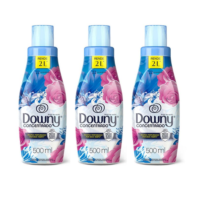 DOWNY - Pack X3 Suavizante Downy Concentrado Brisa De Verano 500ml