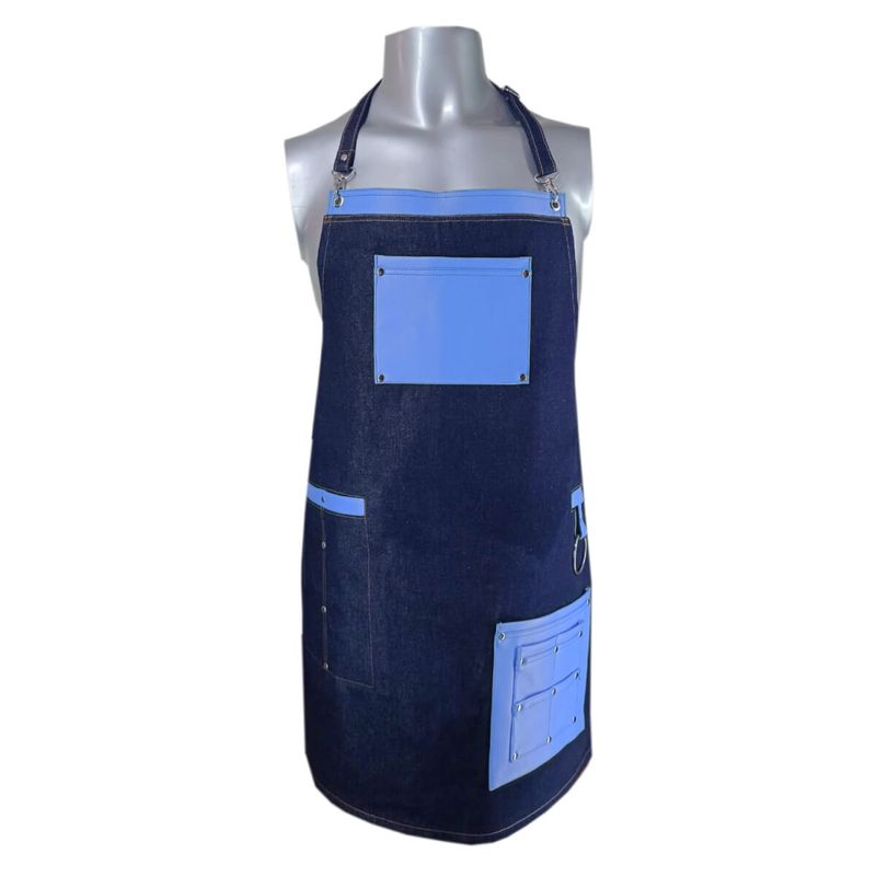 ESTAMPA MANIA - Pechera Delantal Azul Rey