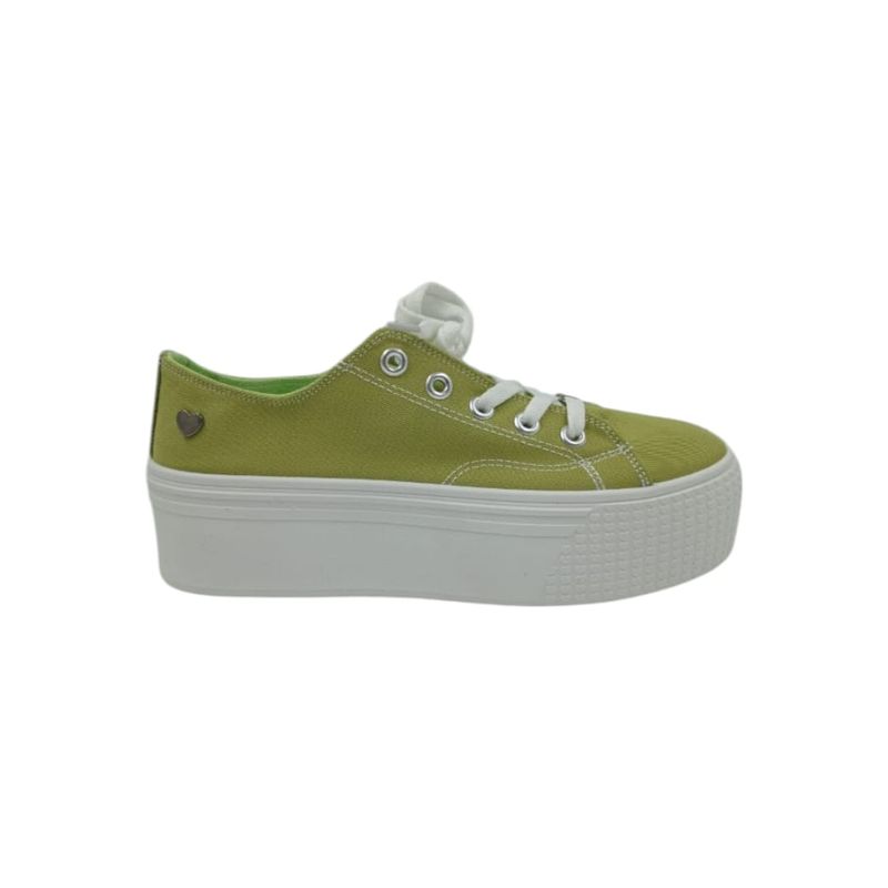 HERIEL - Zapatilla Verde Plataforma Mujer