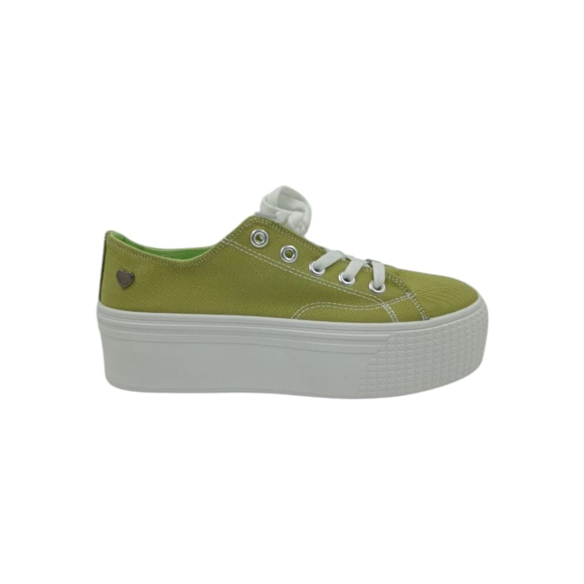 HERIEL - Zapatilla Verde Plataforma Mujer