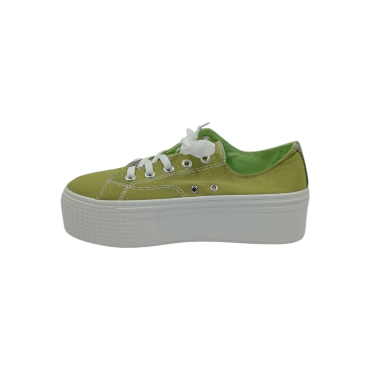 HERIEL - Zapatilla Verde Plataforma Mujer