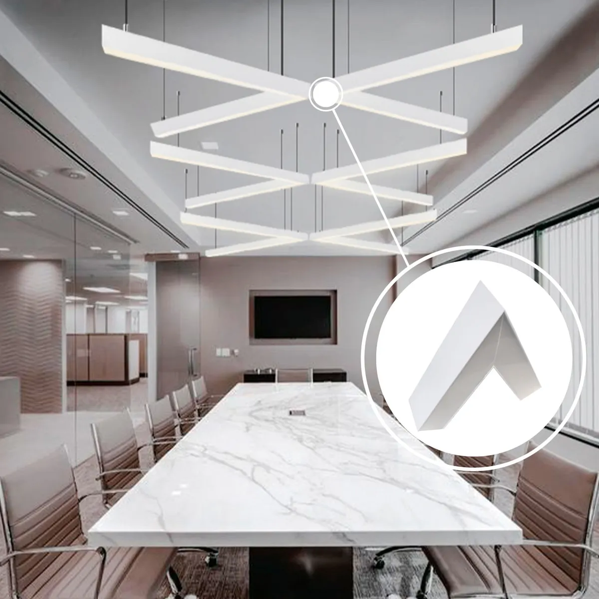 LED STUDIO - CONECTOR EN V LED STUDIO PARA LÁMPARA COLGANTE LN 20W L IP20