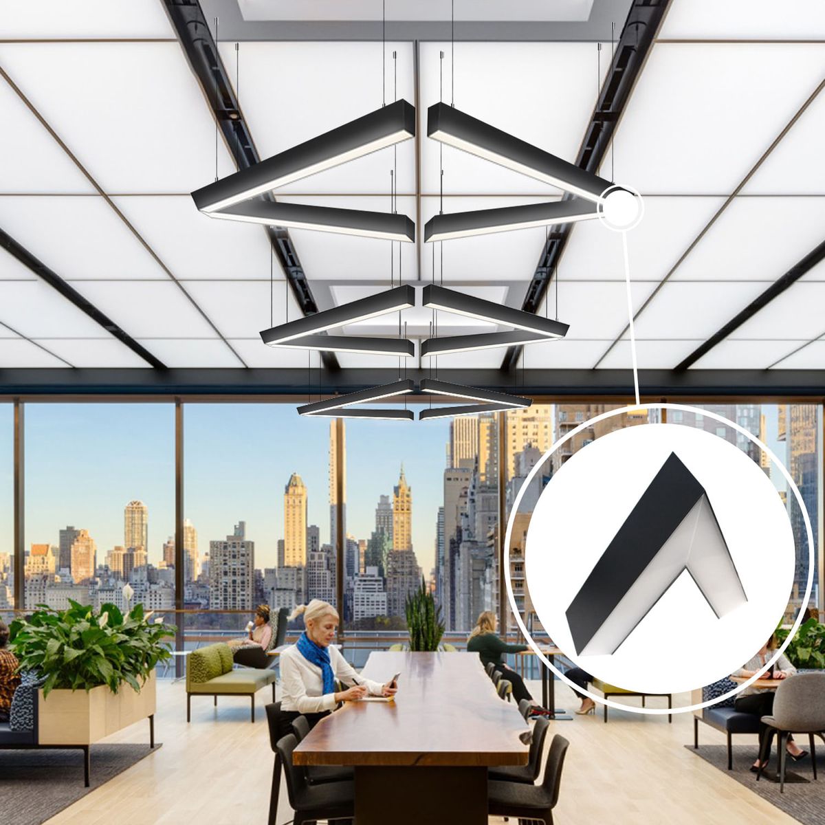 LED STUDIO - CONECTOR EN V LED STUDIO PARA LÁMPARA COLGANTE L 20W Ln IP20