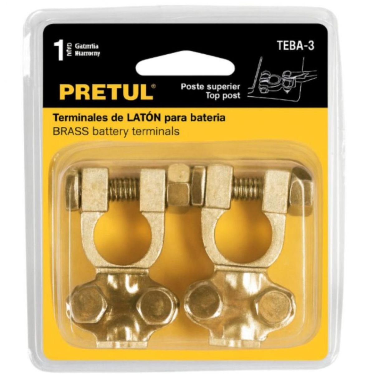 PRETUL - Terminales Bornes Para Batería Auto Cable 1 A 6 Alta Calidad
